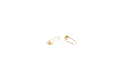 Kris Nations Women's Safety Pin Hoop Earrings In Gold