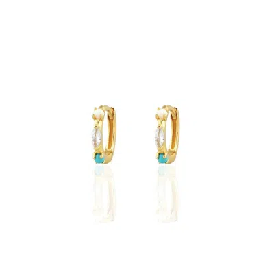 Kris Nations Women's Seaside Spark Huggie Hoop Earrings In Gold