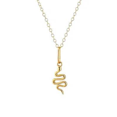Kris Nations Women's Snake Charm Necklace Gold Vermeil