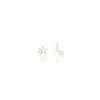 Kris Nations Women's Star & Moon Stud Earrings - Sterling Silver In Silver