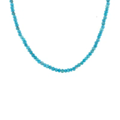 Kris Nations Women's Turquoise Faceted Gemstone Beaded Necklace - Gold
