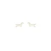 Kris Nations Women's Weiner Dog Stud Earrings - Sterling Silver In Silver