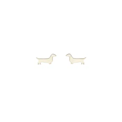 Kris Nations Women's Weiner Dog Stud Earrings - Sterling Silver