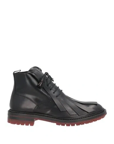 Kris Van Assche Man Ankle Boots Black Size 11 Leather