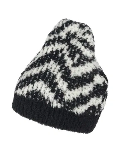 Kris Van Assche Man Hat Black Size Onesize Merino Wool, Polyamide