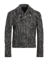Kris Van Assche Man Jacket Black Size 36 Wool, Polyamide In Black