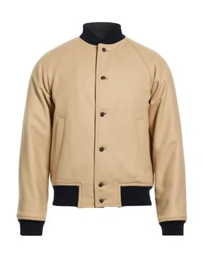 Kris Van Assche Man Jacket Sand Size 36 Wool, Cashmere In Beige