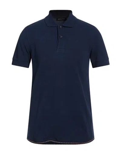 Kris Van Assche Man Polo Shirt Navy Size Xs Cotton