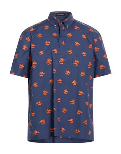 Kris Van Assche Man Shirt Navy Size 34 Cotton