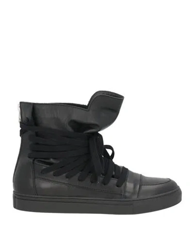 Kris Van Assche Man Sneakers Black Size 10 Leather