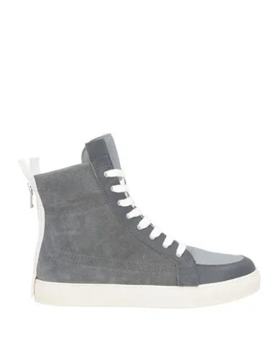 Kris Van Assche Man Sneakers Grey Size 10 Leather