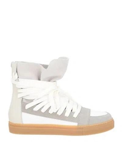 Kris Van Assche Man Sneakers Grey Size 7 Leather