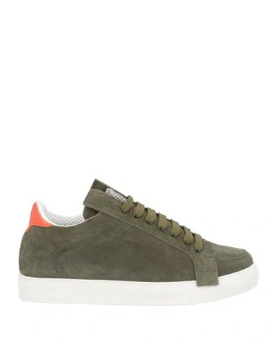 Kris Van Assche Man Sneakers Military Green Size 10 Leather