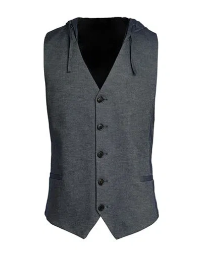 Kris Van Assche Man Tailored Vest Blue Size 36 Cotton