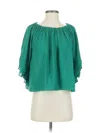 Krisa 3/4 Sleeve Blouse In Green