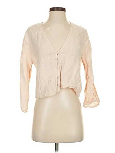 Pre-owned Krisa 3/4 Sleeve Blouse In White