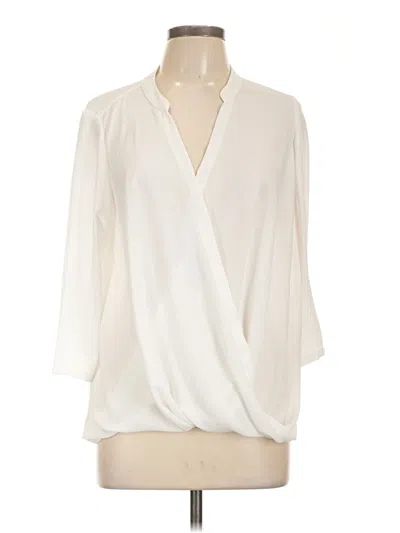 Pre-owned Krisa 3/4 Sleeve Blouse In White