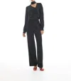 Krisa Asymmetrical Blouse In Black In Black