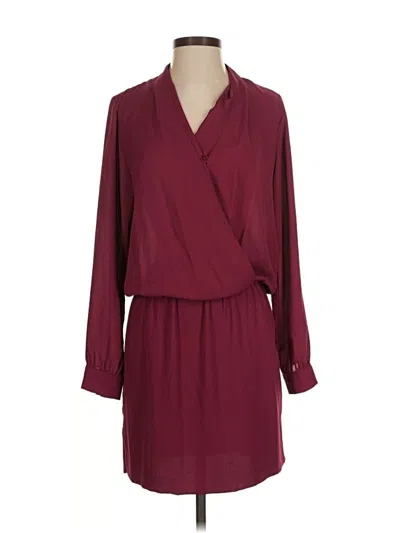 Pre-owned Krisa Casual Dress In Burgundy