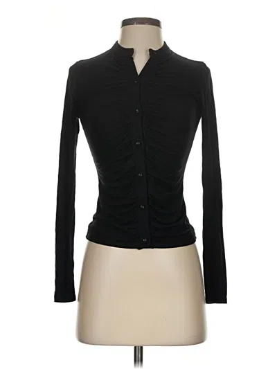 Pre-owned Krisa Long Sleeve Polo Shirt In Black