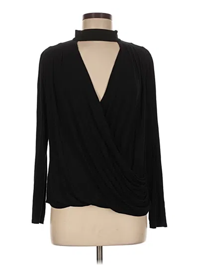 Pre-owned Krisa Long Sleeve Turtleneck In Black