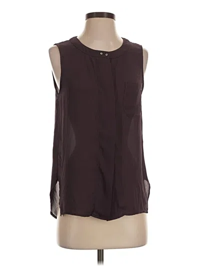 Pre-owned Krisa Sleeveless Blouse In Burgundy