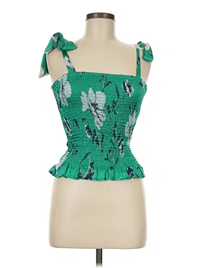 Pre-owned Krisa Sleeveless Blouse In Green