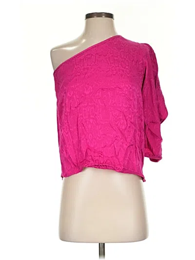 Pre-owned Krisa Tube Top Pink One Shoulder Neckline Tops