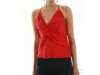 Krisa Wrap Halter Tank In Ruby In Pink