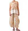 Krista Larson Smashed Cami Top In Peach In Brown