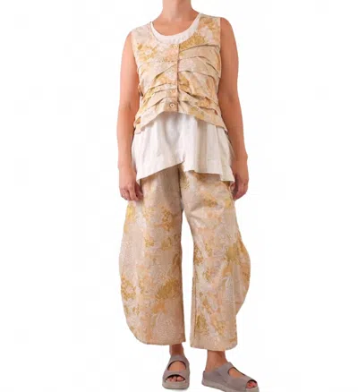 Krista Larson Smashed Cami Top In Peach In Brown