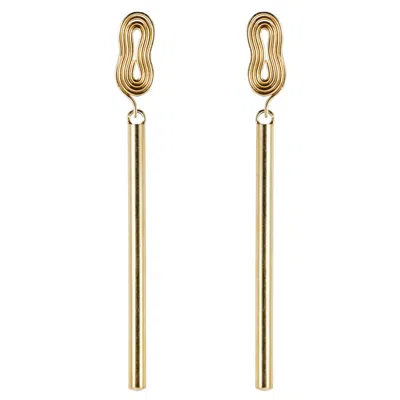 Krista Lehari Jewellery Women's Standing Eight Gold Plated Earrings