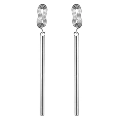 Krista Lehari Jewellery Women's Sterling Silver Earrings Standing Eight In Metallic