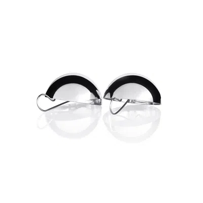 Krista Lehari Jewellery Women's The Dark Side Of The Full Moon Sterling Silver Earrings In White