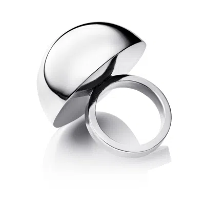 Krista Lehari Jewellery Women's The Dark Side Of The Full Moon Sterling Silver Ring