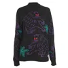 Kristel Kuslapuu Women's Black I Hate Logos Merino Wool Sweater With Cats In Black
