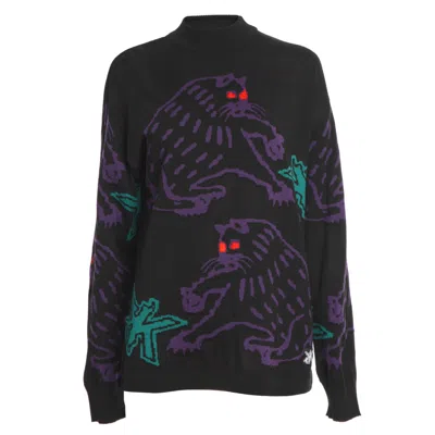 Kristel Kuslapuu Women's Black I Hate Logos Merino Wool Sweater With Cats