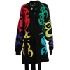 Kristel Kuslapuu Women's Egregore Merino Kimono With A Belt Black-colourful In Black