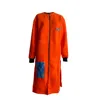 Kristel Kuslapuu Women's Yellow / Orange Long Orange Imagination Zipper Sweatshirt With Pockets In Yellow/orange