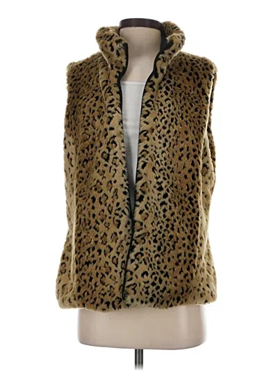 Pre-owned Kristen Blake Faux Fur Vest In Brown