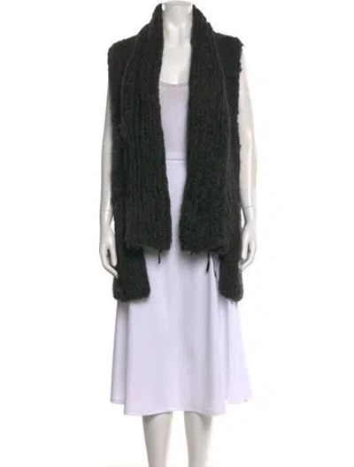 Pre-owned Kristensen Du Nord Alpaca Open Front Sweater In Gray