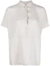 Kristensen Du Nord Button-up Short-sleeve Shirt In Neutrals