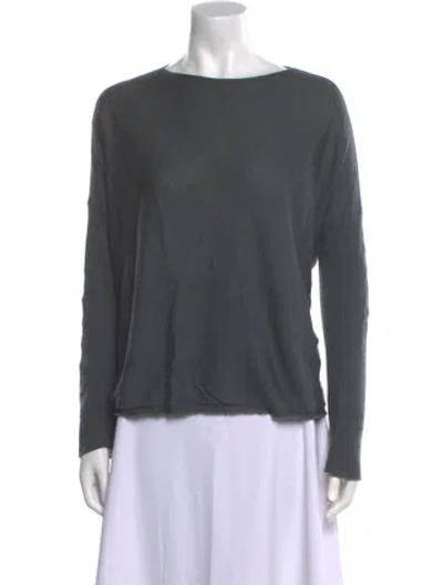 Pre-owned Kristensen Du Nord Cashmere Bateau Neckline Sweater In Blue