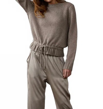 Kristensen Du Nord Cashmere Blend Crewneck Sweater In Greige In Gray