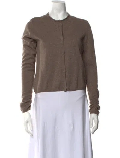 Pre-owned Kristensen Du Nord Cashmere Crew Neck Sweater In Brown