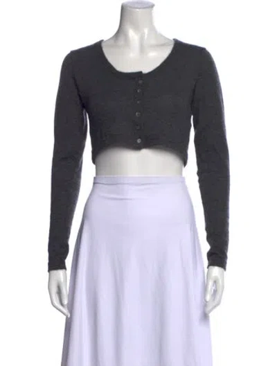 Pre-owned Kristensen Du Nord Cashmere Crew Neck Sweater In Gray