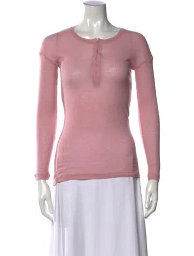Pre-owned Kristensen Du Nord Cashmere Crew Neck Sweater In Pink