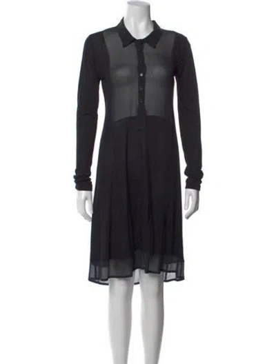 Pre-owned Kristensen Du Nord Cashmere Knee-length Dress In Black
