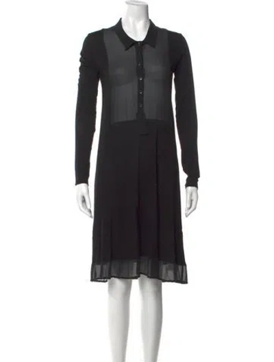 Pre-owned Kristensen Du Nord Cashmere Knee-length Dress In Black