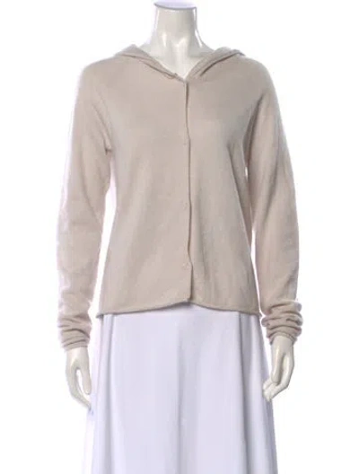Pre-owned Kristensen Du Nord Cashmere Open Front Sweater In Neutrals